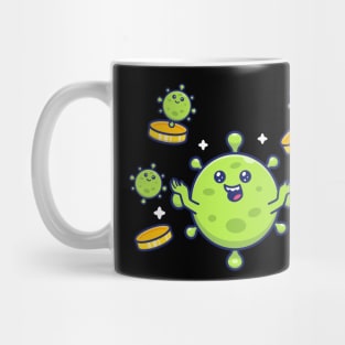 Cute virus with money 7 Mug